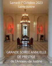 231007 – Tous les Chapitres – Samedi 7 Octobre 2023 – Soirée annuelle de l'ADJ – Un Magnifique Chateau au centre de la France